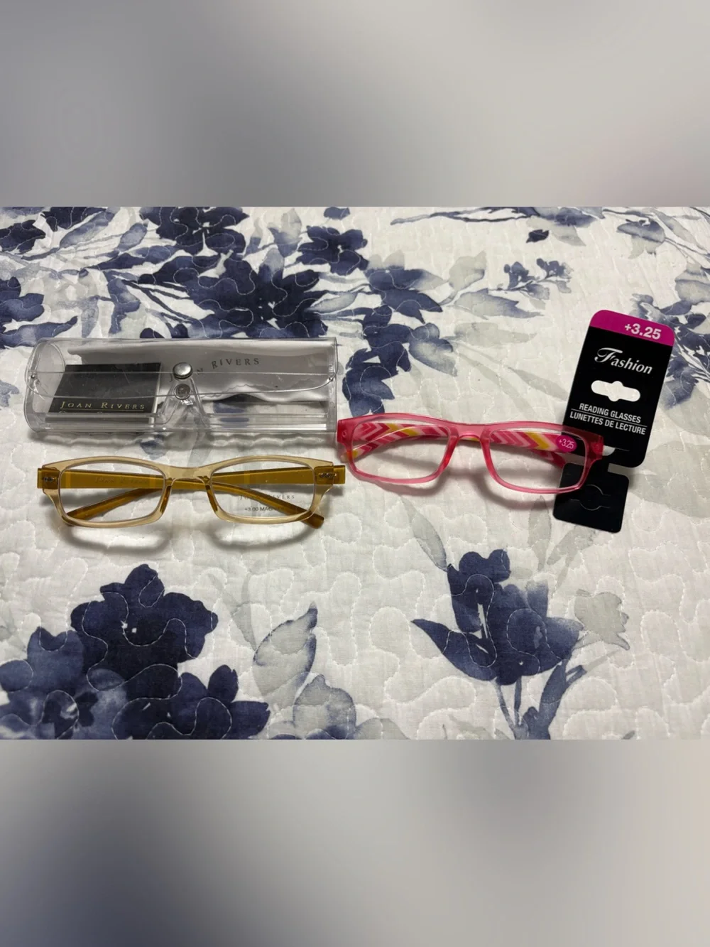 Joan Rivers Amber Reading Glasses & Pink Fashion Readers  (2)